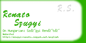 renato szugyi business card